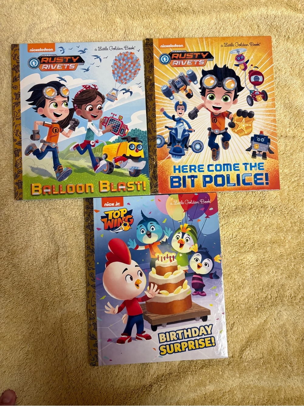 Little Golden Books Rusty Rivets Top Wing Bundle Lot of 3 Hardcover Books